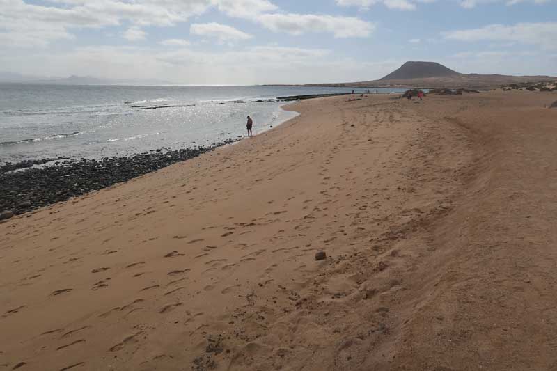 El Salado Beach in La Graciosa