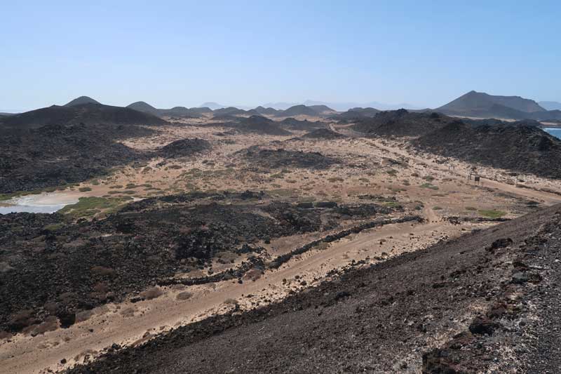 Volcanoes trekking in Lobos Island in Fuerteventura